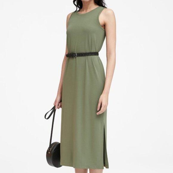 NEW, Banana Republic Army Green Knit tank Dress